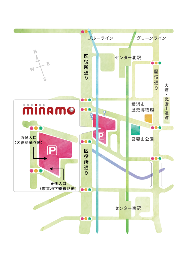 駐車場入り口の案内